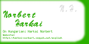 norbert harkai business card